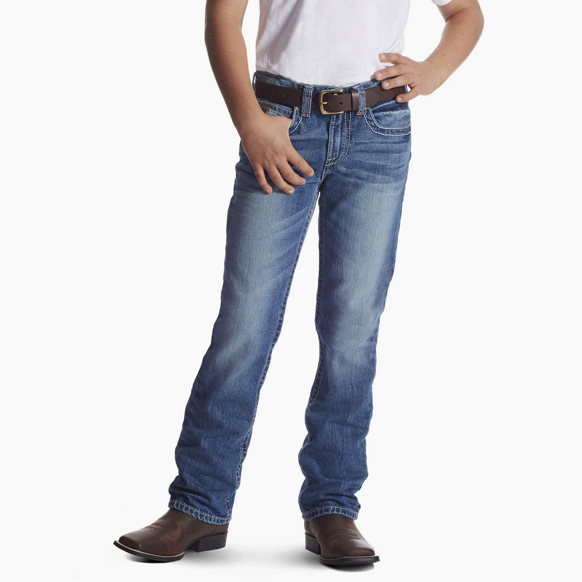 Ariat Boys B5 Slim Charger dżinsy z prostą nogawką
