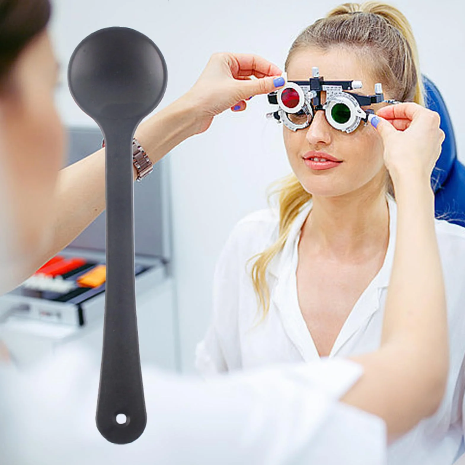 Przenośny Okluder Oczny,Przyrząd Optometryczny Do Testów Tablicowych - Przenośna Zasłonka Oczna Bez Poślizgu Dla Ortoptysty Optometrysty Okulisty