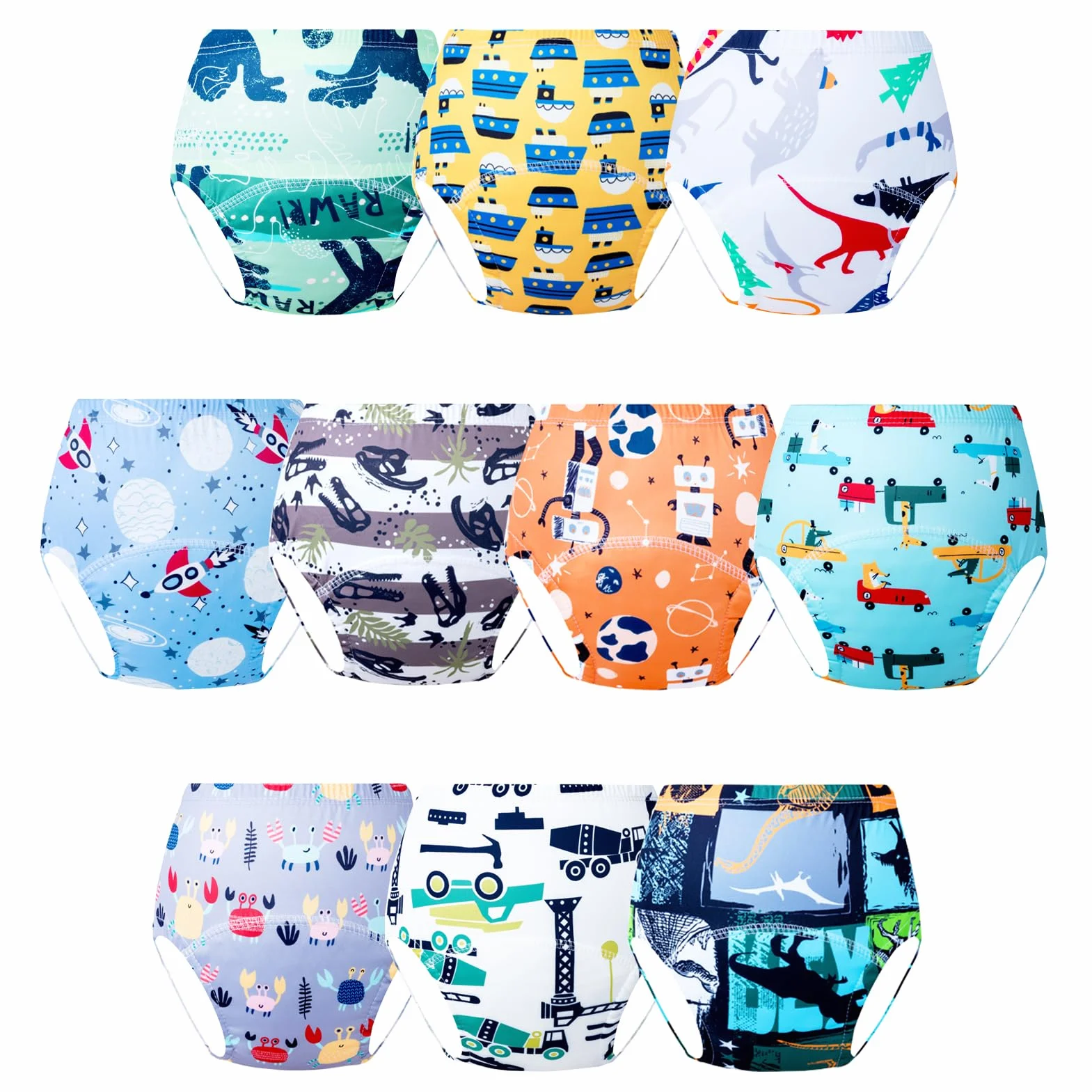 JackLoveBriefs Majtki do nauki dziewczęce majtki treningowe dla niemowląt 10 opakowań, dla 2-5 lat
