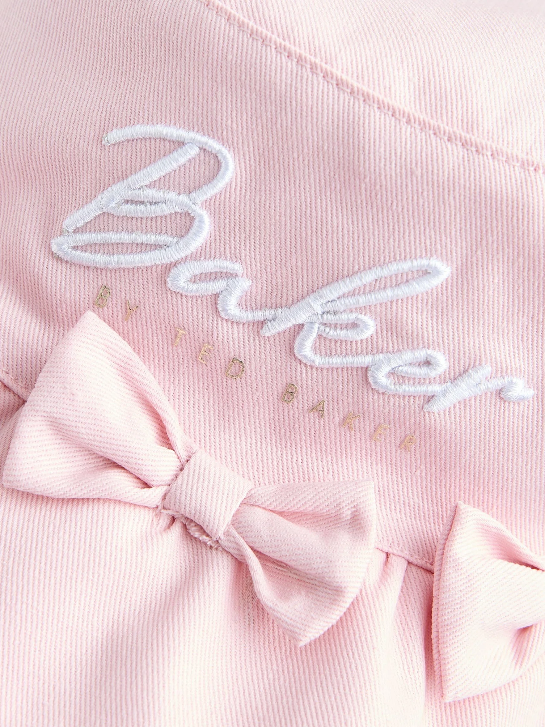 Starsze dziewczynki Różowy kapelusz wędkarski z logo Baker by Ted Baker