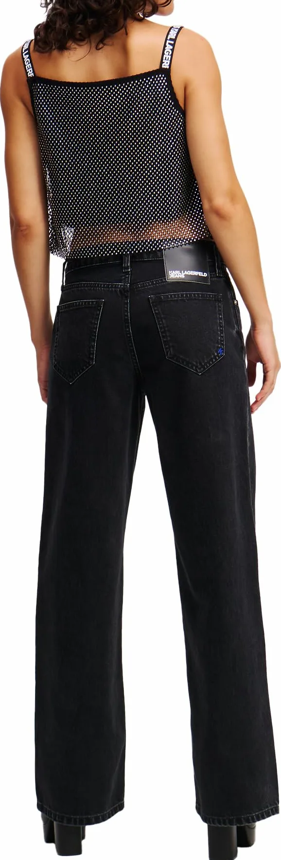 Karl Lagerfeld Jeans, Damskie, Średni Stan, Luźne Denim, Luźna Nogawka