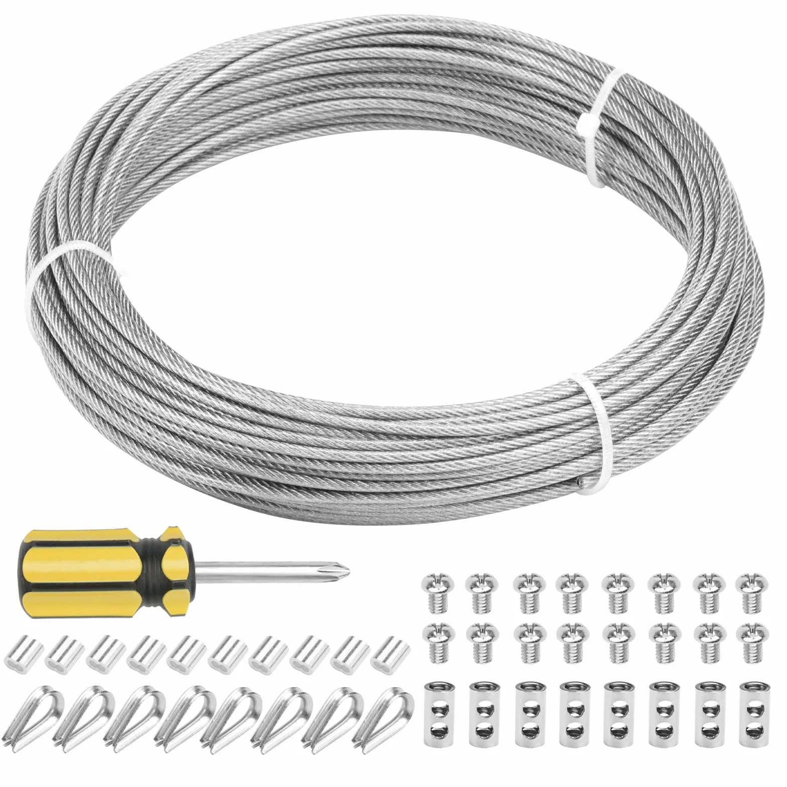 Kabel ze stali nierdzewnej 20 m, linka druciana 1,5 mm