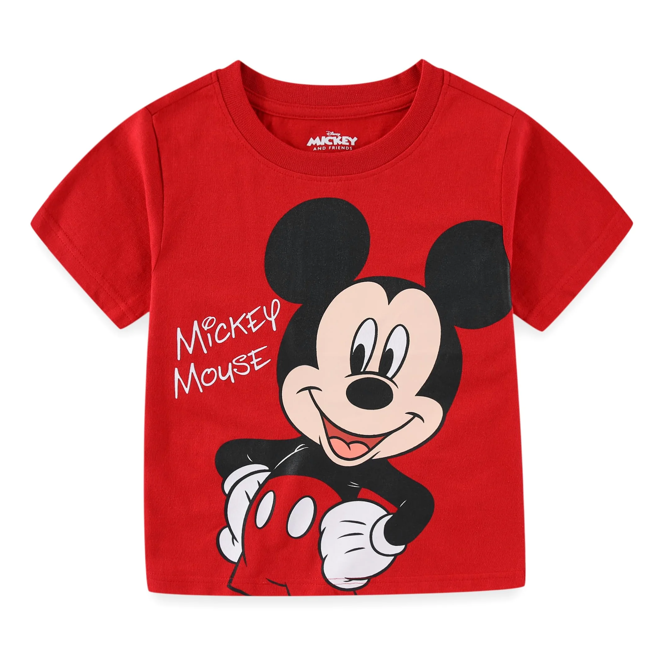 Disney Mickey Mouse & Friends T-shirt dla maluchów i małych dzieci, niebieski, czerwony, żółty, pomarańczowy, 4 sztuki