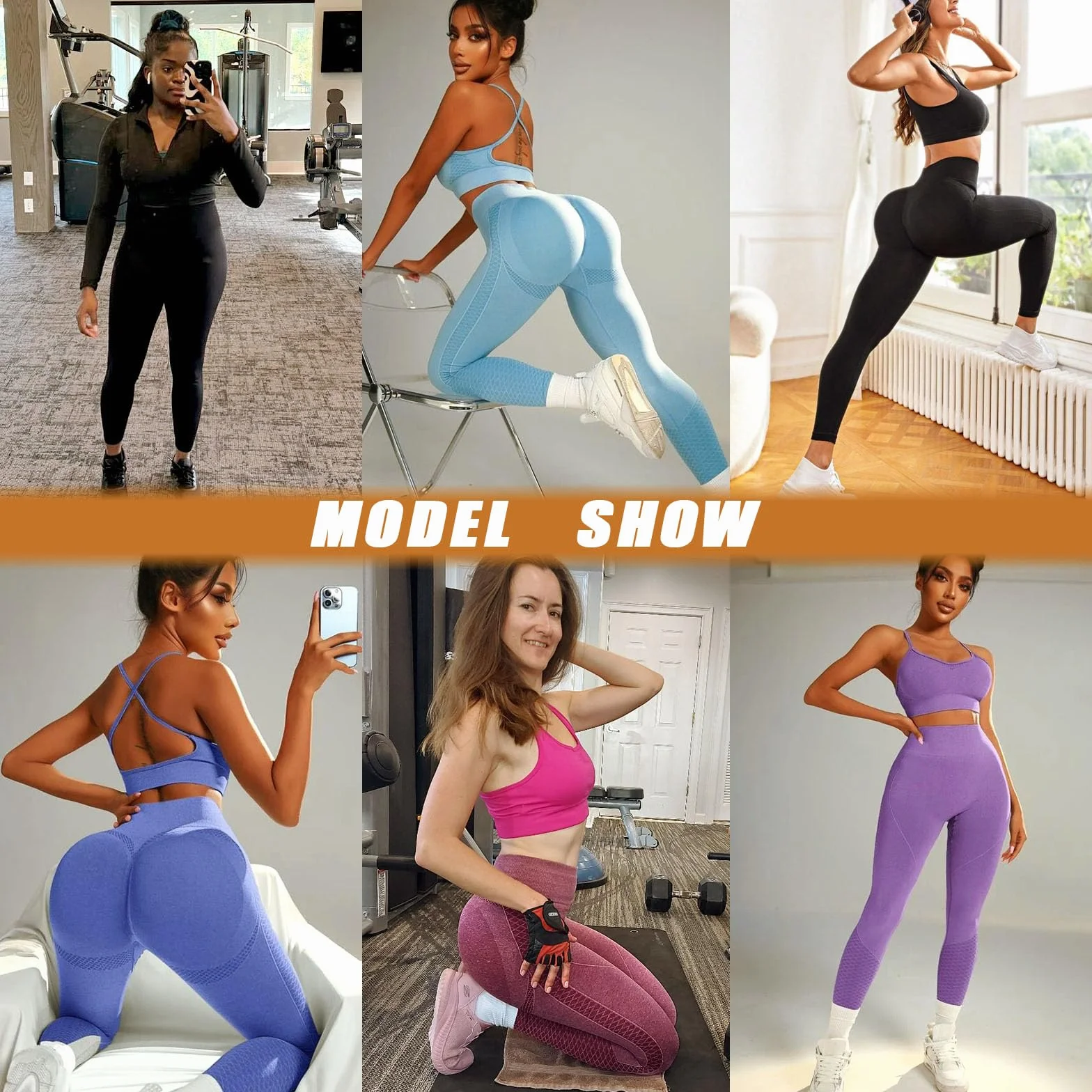 Damskie legginsy sportowe Push Up Booty Scrunch Legginsy wyszczuplające spodnie na siłownię z wysokim stanem matowe bezszwowe legginsy antycellulitowe joga fitness