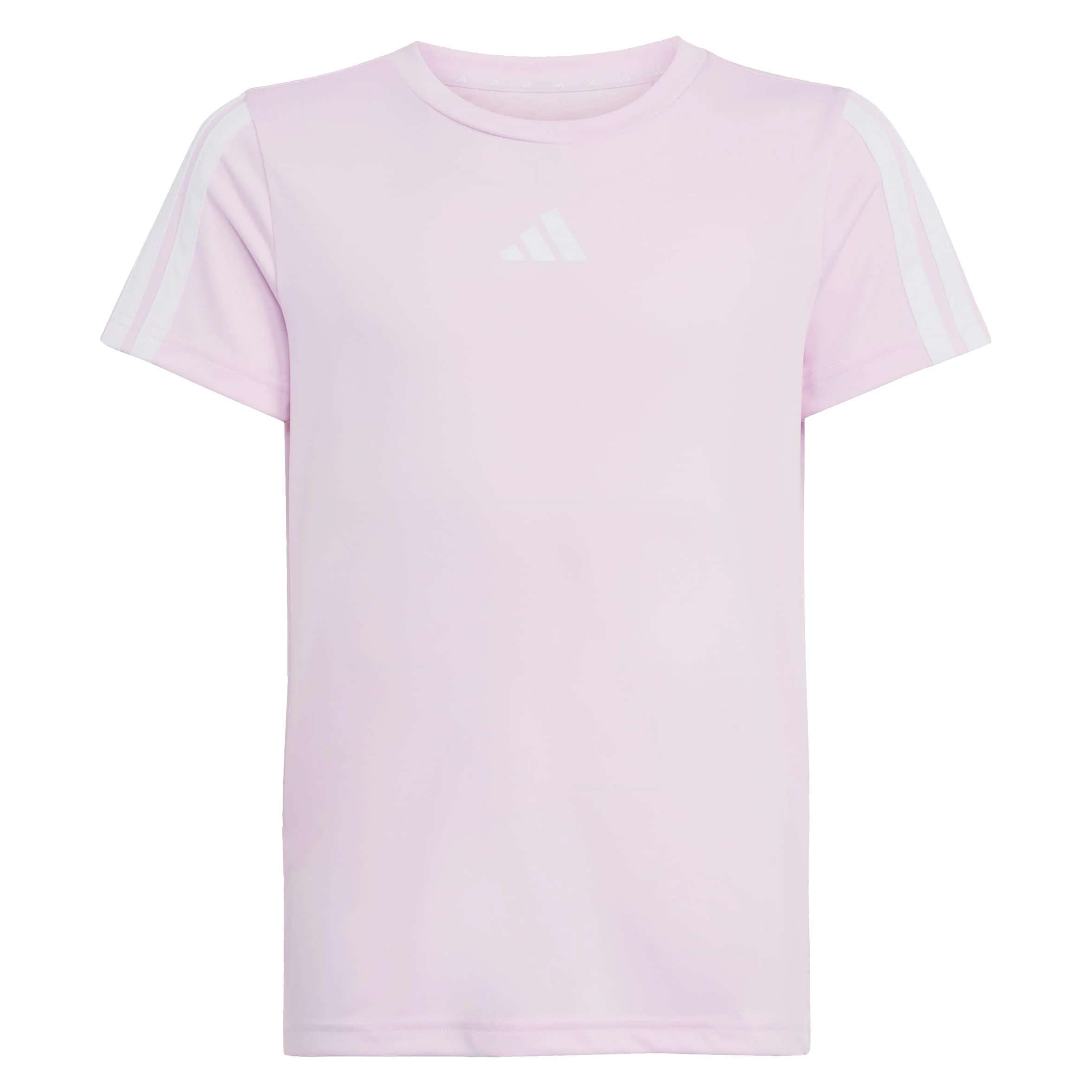 adidas meisjes TRAIN ESSENTIALS 3-STRIPES T-SHIRT, Clear Pink/White, 14-15 Years