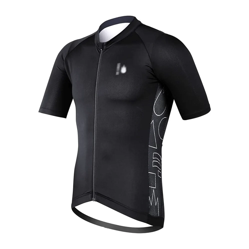 Męska odzież kolarska Męska koszulka jazdy na rowerze czarna koszulka z krótkim rękawem Jersey jazda na świeżym powietrzu MTB Profesjonalna szczupła odzież rowerowa Męskie koszulki kolarskie(M)