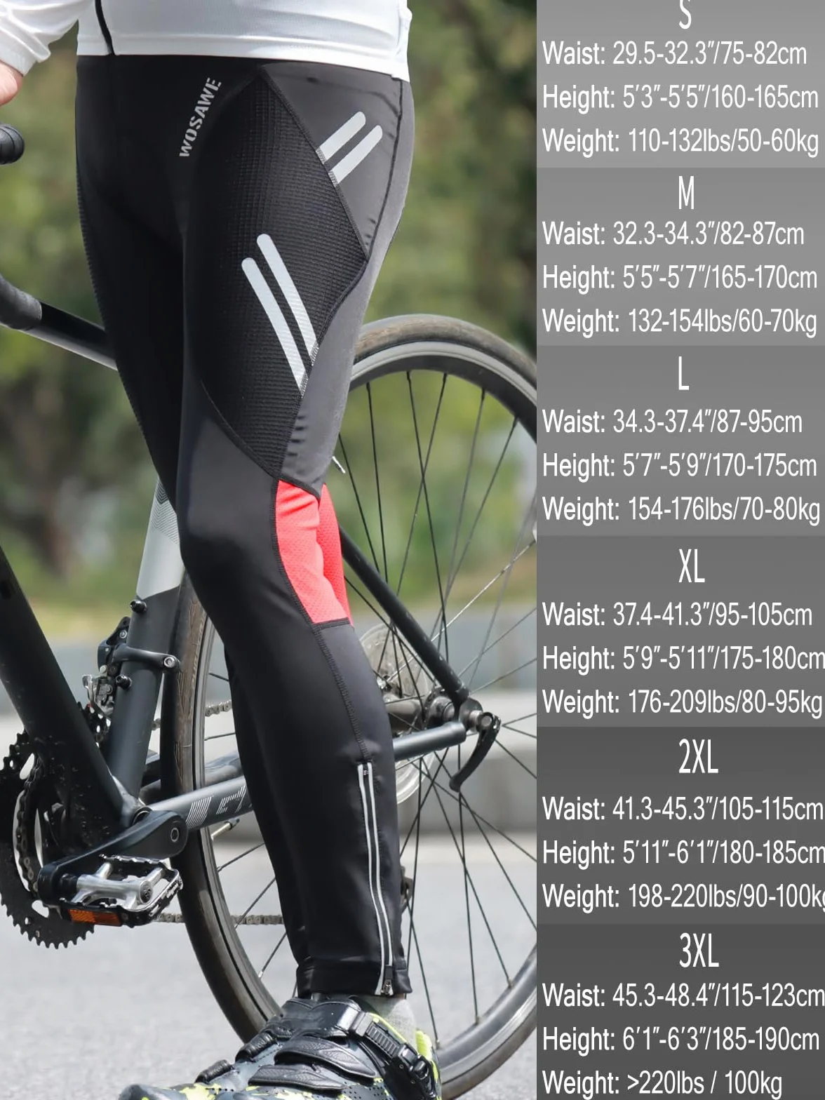 Męskie spodnie rowerowe oddychające 3D żelowe legginsy kompresyjne