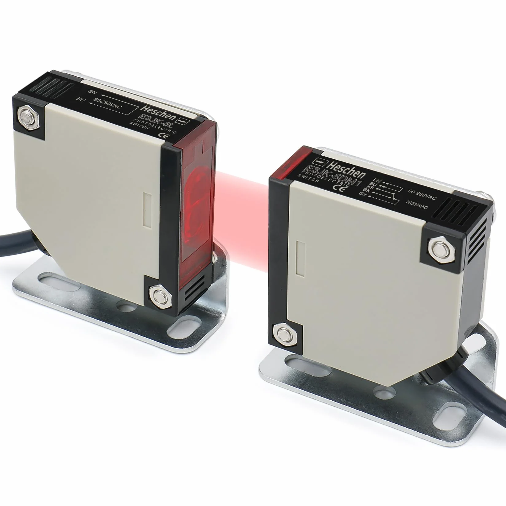 Heschen przełącznik fotoelektryczny E3JK-5DM1-5L AC 90-250 V typ bijekcji odległość wykrywania 5 m