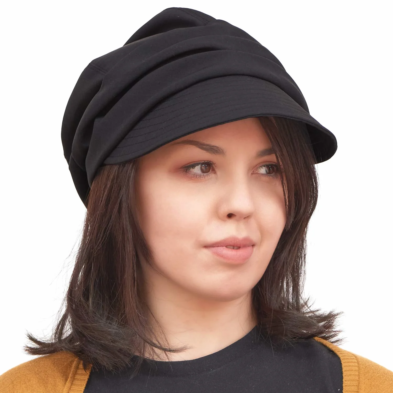CHARM Organic Cotton Sun Hat for Women - Summer Spring Folding Visor for UV Protection, Chemo and Sensitive Skin