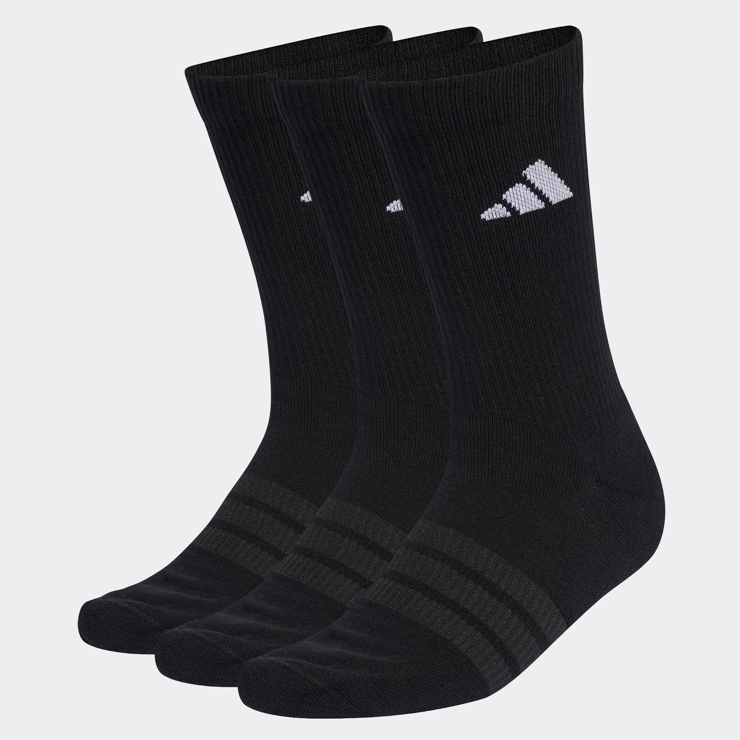 adidas Uniseks Cushioned Sportswear Crew Socks 3 Pair Pack, black/black/white, 45-48