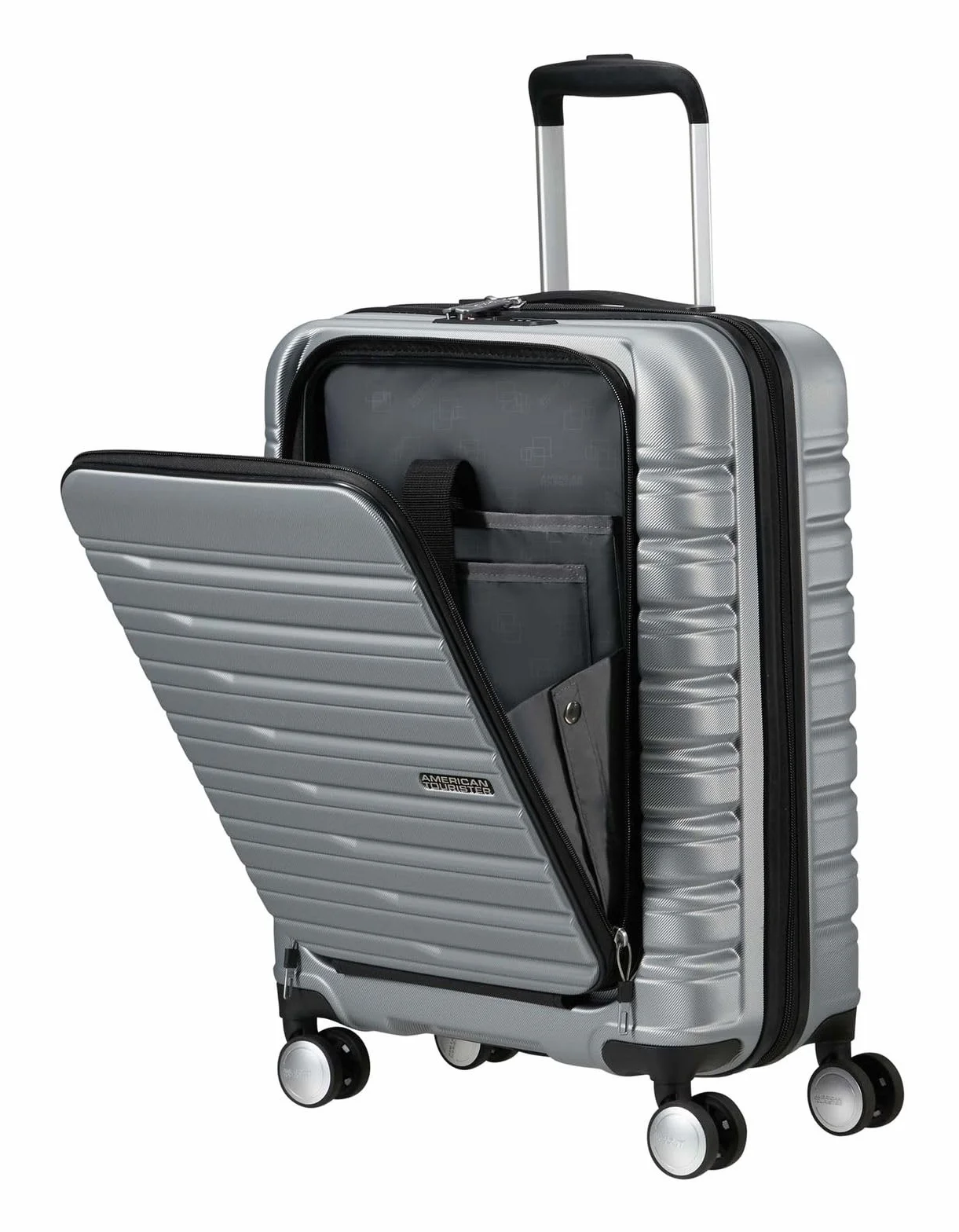 American Tour Misters Flashline - Spinner S, Handgeck with Front Loader, 55 cm, 34 L, srebrny (niebo srebrny)