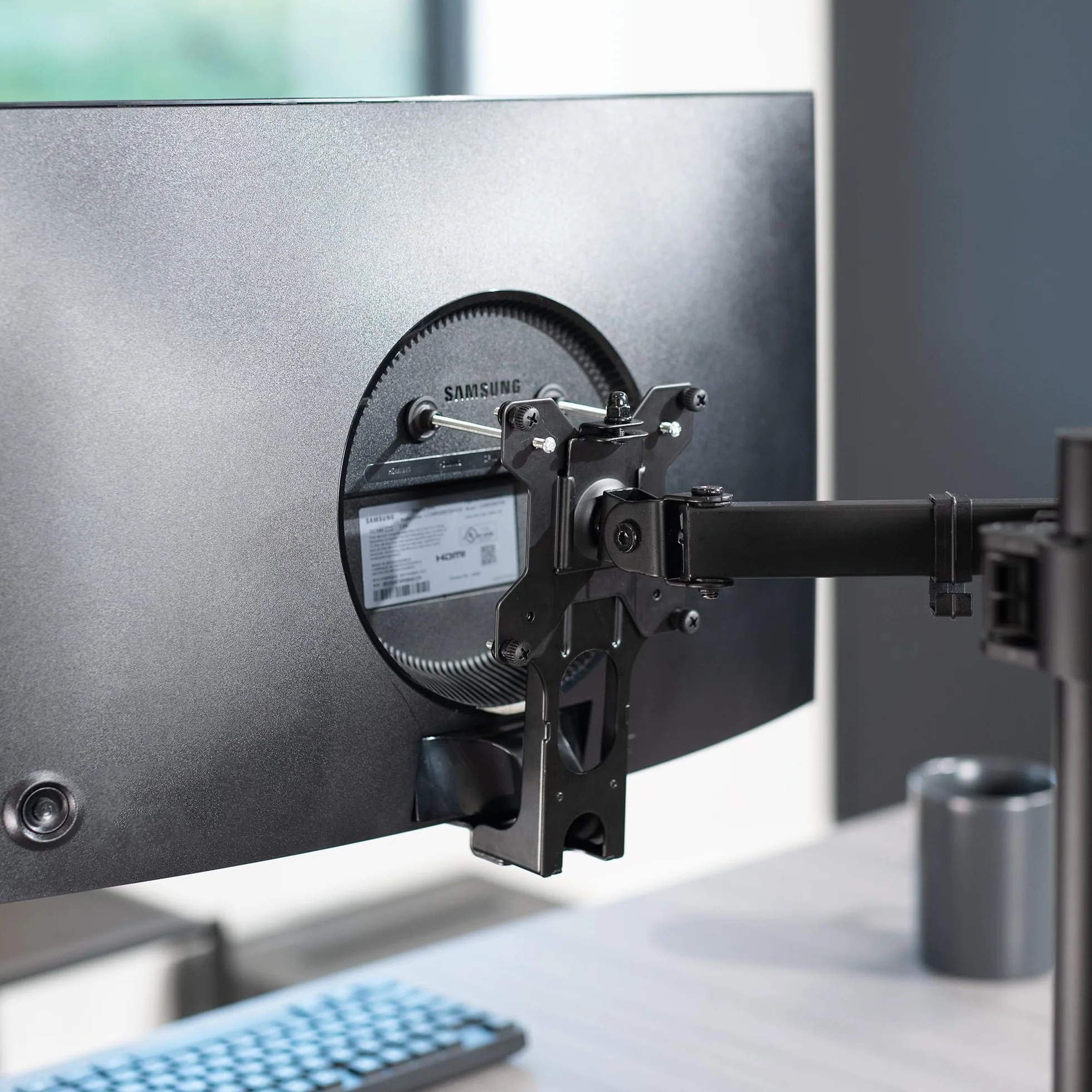 VIVO Quick Attach VESA adapter płyta wspornik zaprojektowany dla Samsung CF397, monitora CRG5, 32-calowe zakrzywione ekrany Full HD, MOUNT-SG03CF
