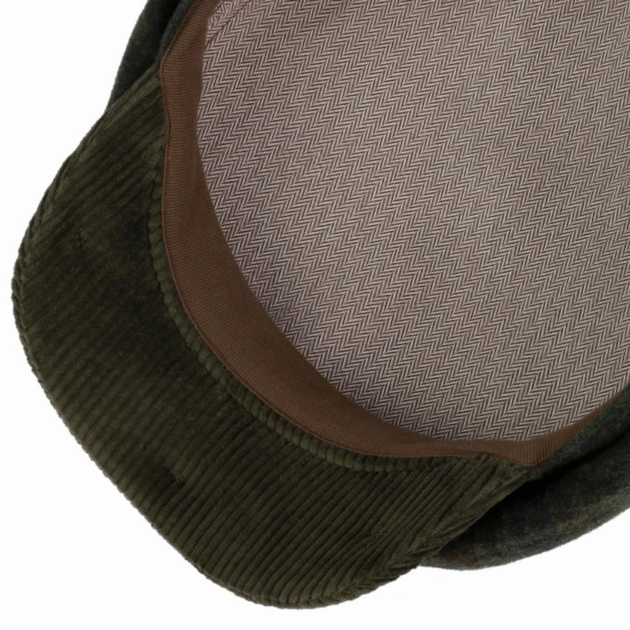Stetson Hatteras Dark Paisley płaska czapka z daszkiem, męska czapka balonowa, wyprodukowana w UE, z daszkiem, na jesień, zimę, jesień, zimę, rozmiar S (54-55 cm), ciemnooliwkowa