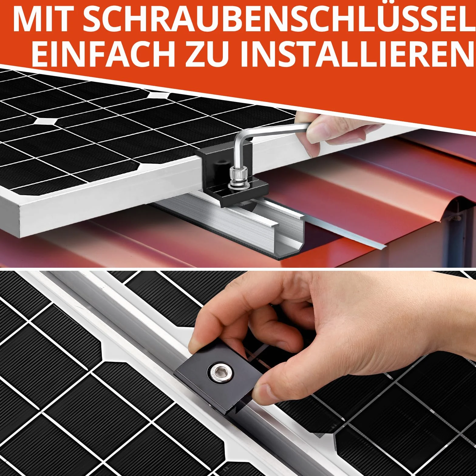 GETLITOOL 10 szt. Aluminiowy uchwyt na panel s?oneczny 30 mm, uchwyt do panelu s?onecznego w kszta?cie litery Z, do paneli fotowoltaicznych, na kemping, na ?cian?, z nakr?tkami i ?rubami