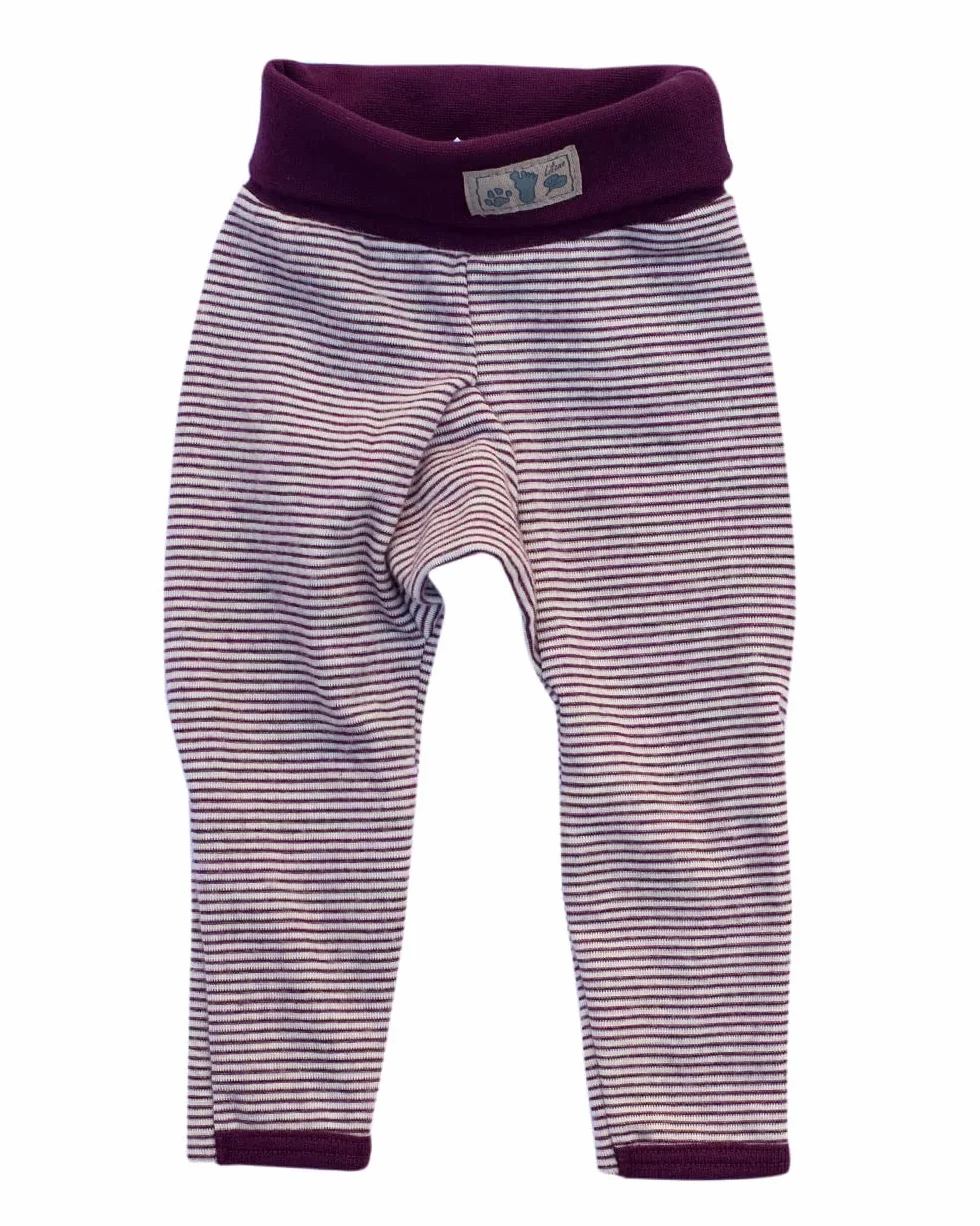 Lilano, Merino Baby spodnie z mankietem, 70% wełna (organiczna), 30% jedwab, 210 g/m²
