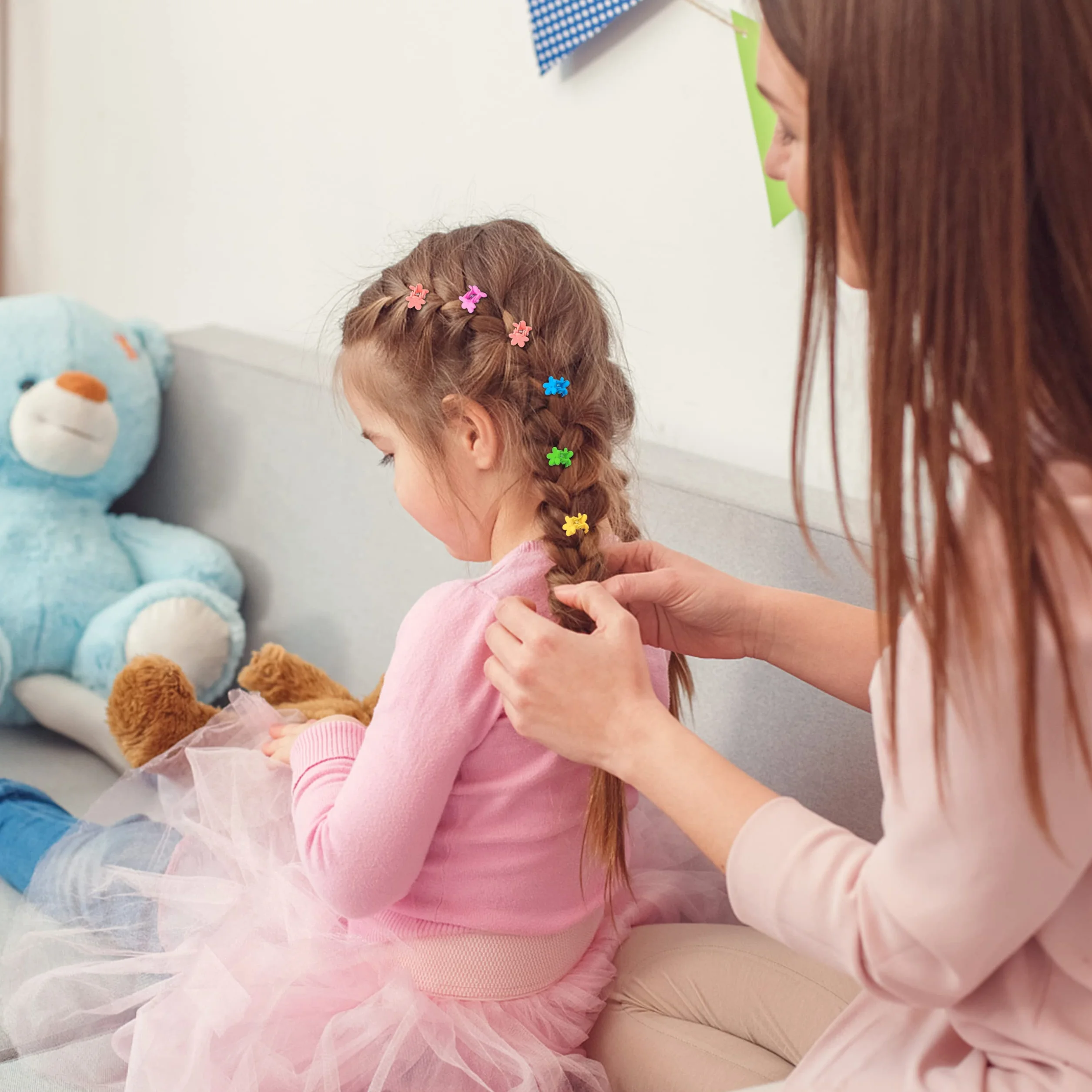Dziewczyny gumki do włosów, piękne mini spinki do włosów, małe miękkie gumowe opaski warkocz, zestaw akcesoriów do kucyk dla dziewczynki (780 sztuk)
