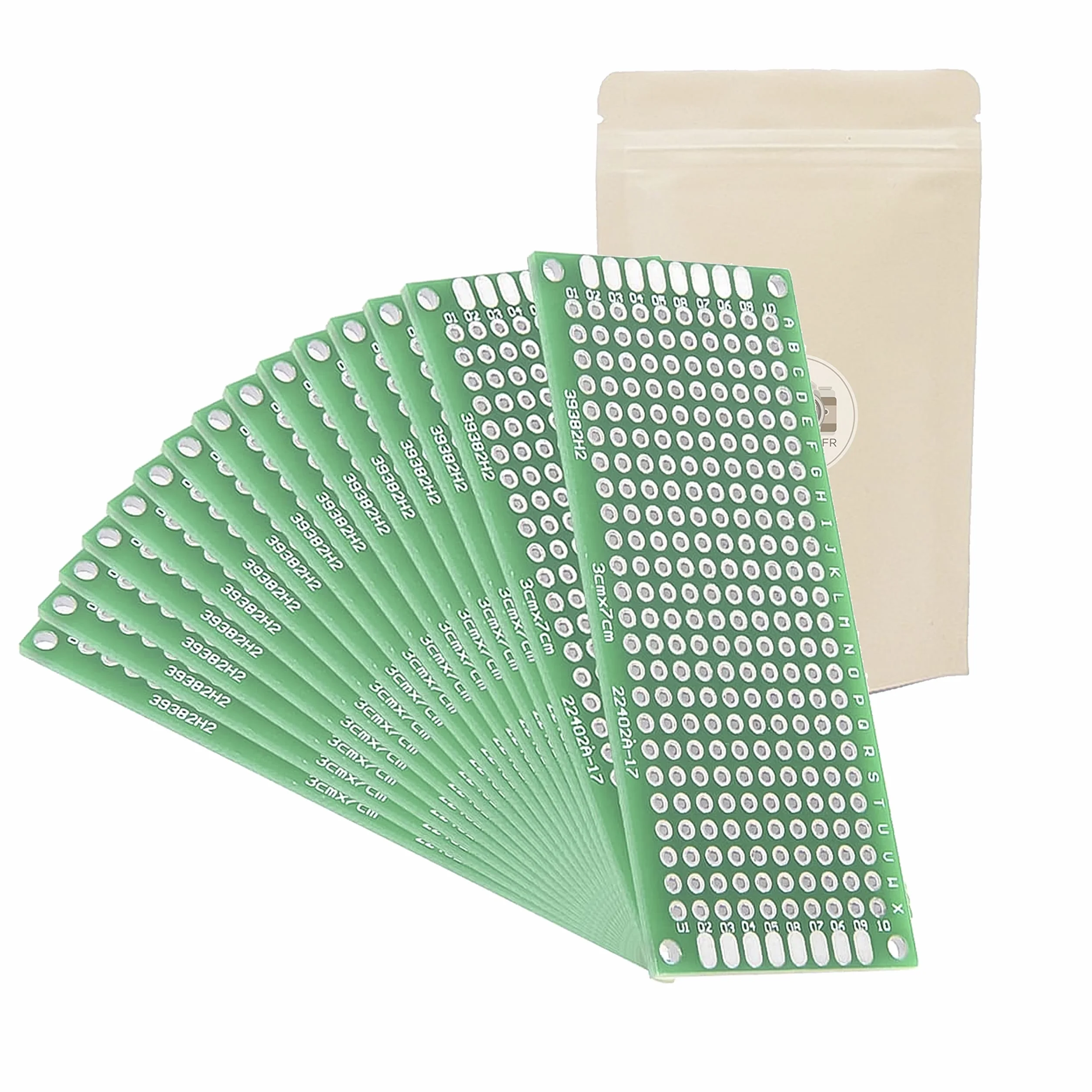 10X PCB Board 3 x 7 cm Elektroniczny Trening Model Stojak Elementy Malina Płytka drukowana