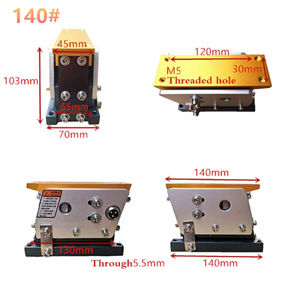 Toplionace Podajnik liniowy z płytą wibracyjną, bezpośrednie podawanie wibracji 100 mm//140 mm/160 mm/190 mm, podajnik wibracyjny 220 V (140 mm)