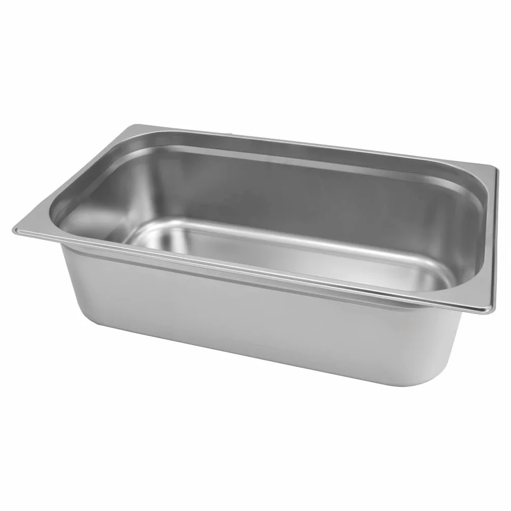 Mega-M pojemnik gastronomiczny GN 1/1 ze stali nierdzewnej 53×32,5×15 cm, zaokrąglone krawędzie, zmywarka, zakres temp. -40°–+300°, kolor inox