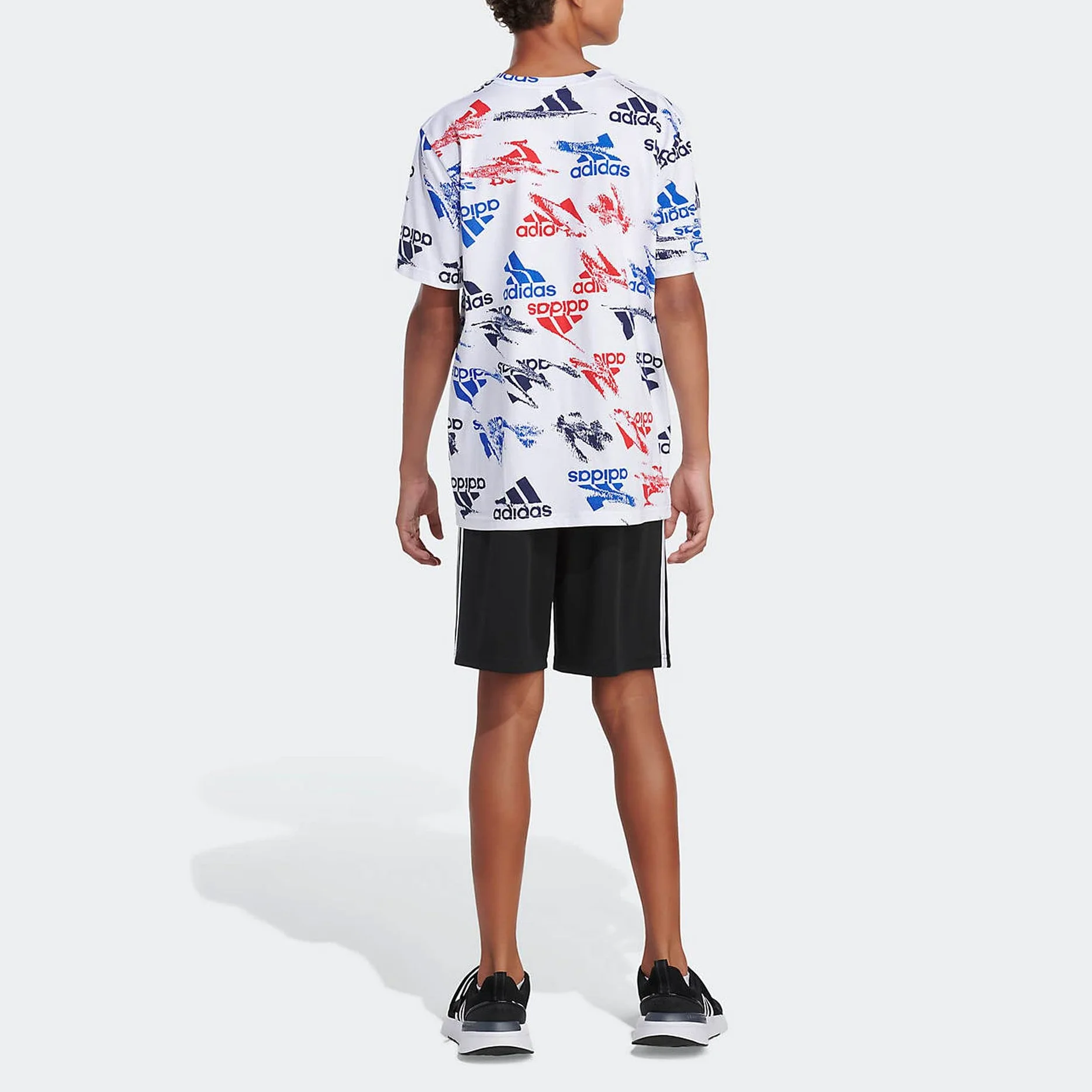 adidas Koszulka chłopięca z nadrukiem Glitchy Allover