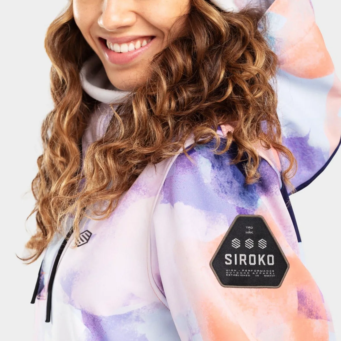 SIROKO - Kurtka Snowboardowa z Kieszenią Kangurką dla Kobiet Siroko W3-W Halo