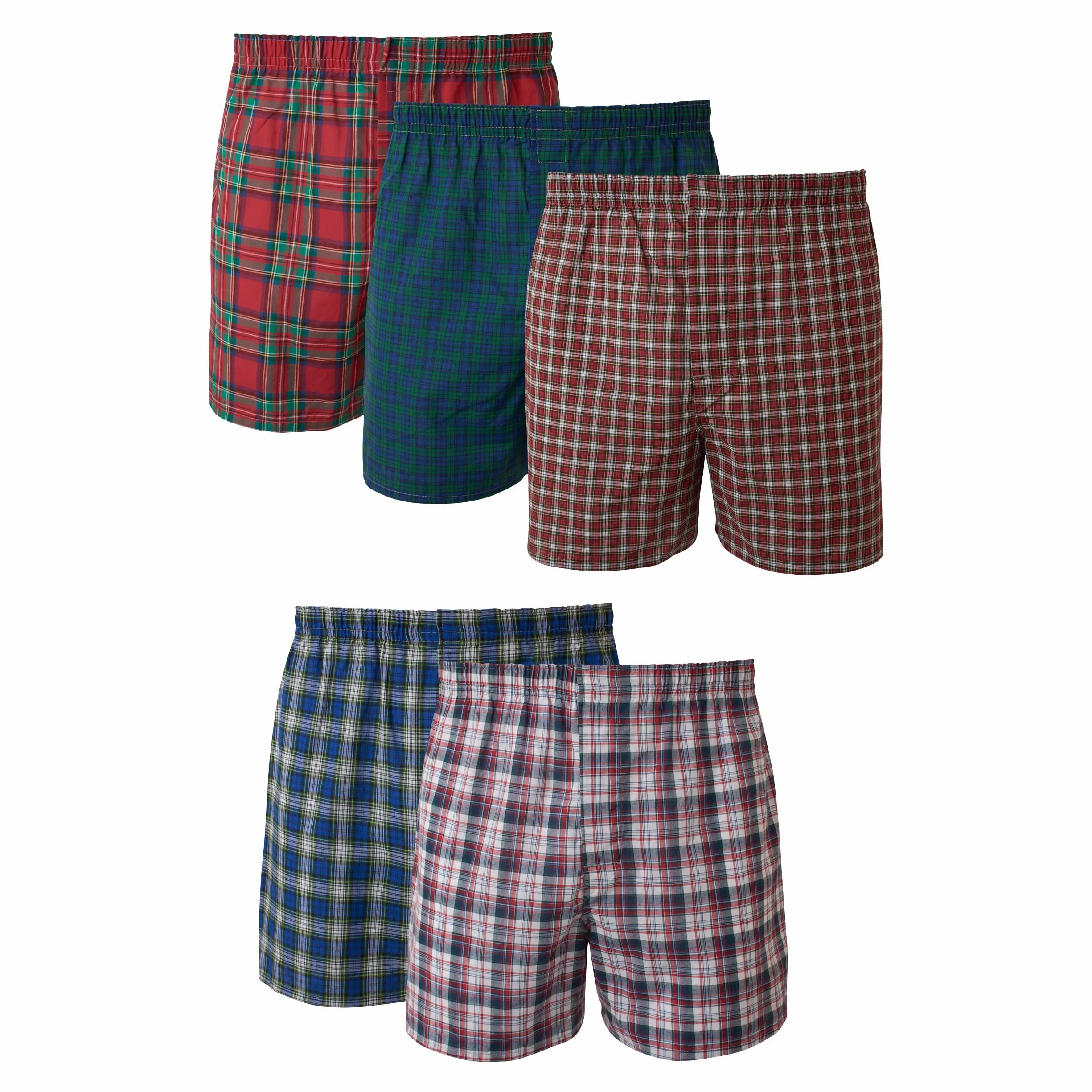 Hanes Bielizna bokserska bez metki, odsłonięty pasek, dostępne wiele opakowań Mężczyźni Tagless Boxer Underwear, Exposed Waistband, Multi-packs Available (5 w zestawie)