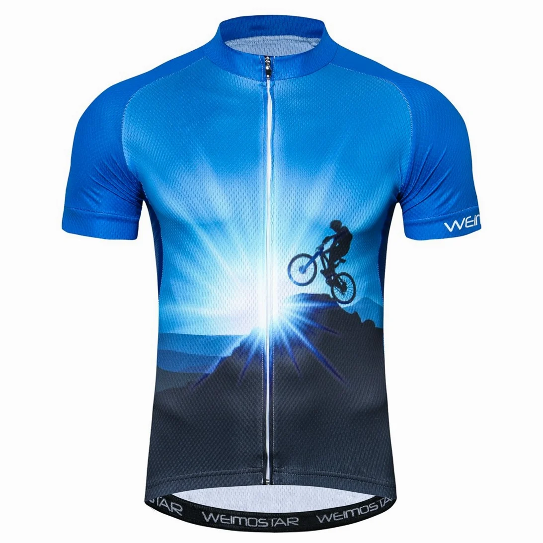 Weimostar Koszulka rowerowa męska MTB z krótkim rękawem oddychająca czarna