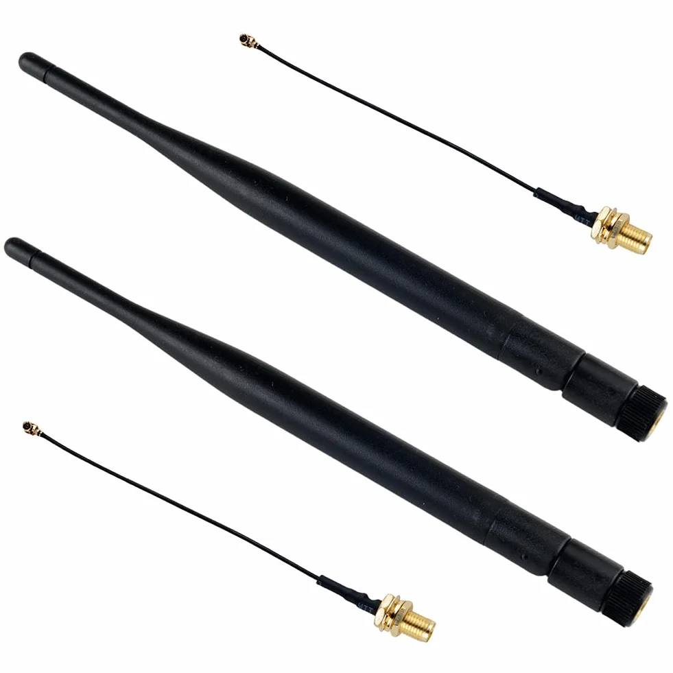 DIYmalls 868 MHz LoRa Antena 5dBi SMA męska 195mm + kabel żeński SMA do Meshtastic LoRa 32 V3 HTCC-AB02S Heltec T114 Mesh Node LoRa32u4II (2 sztuki)