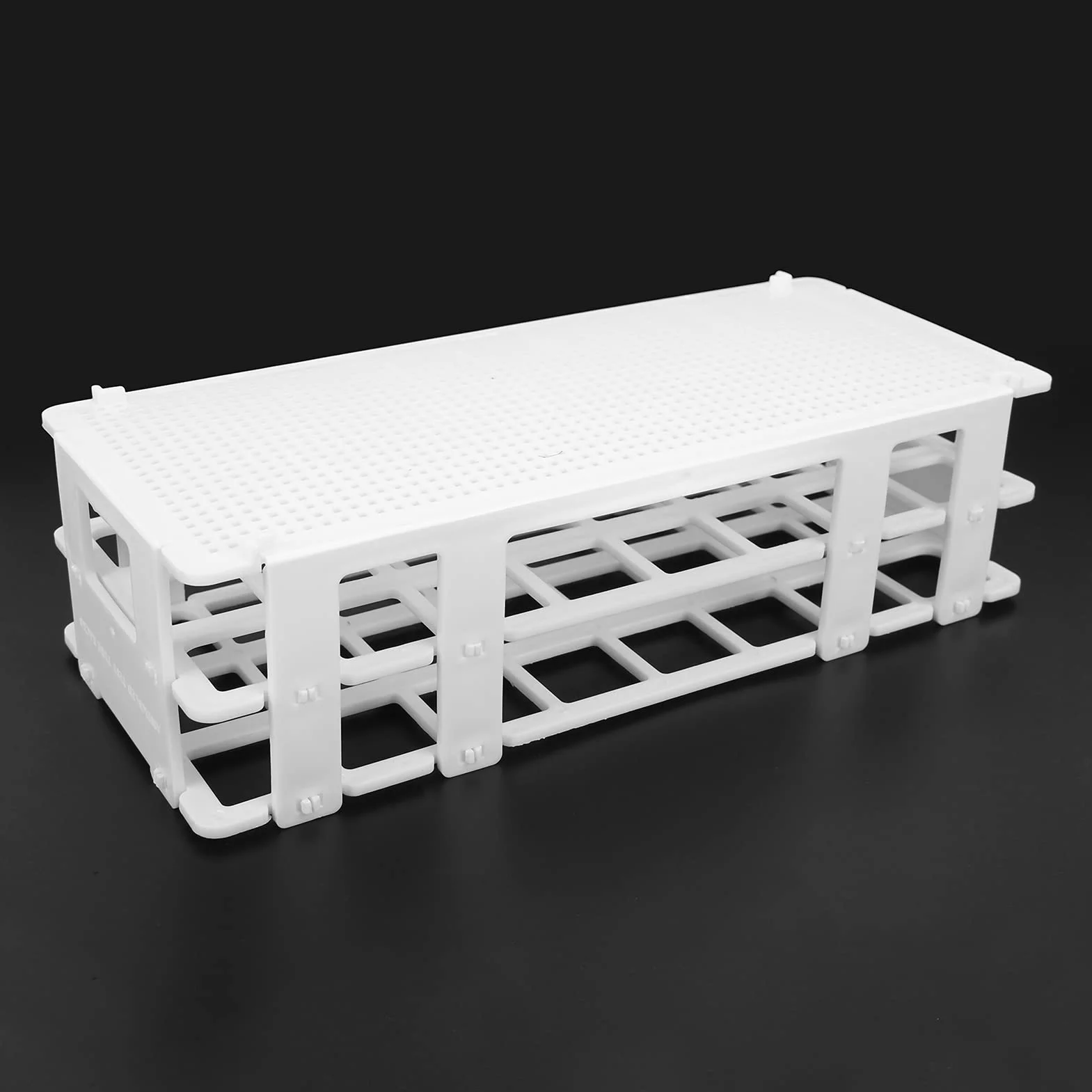 24-otworowy Stojak na Probówki 25x25mm Uchwyt na Probówki Laboratoryjne Plastikowy 3-warstwowy Stojak na Probówki, Odłączany
