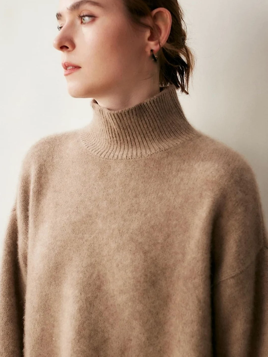 Fnfmrfmr Damski sweter oversize z długim rękawem luźny sweter grube ciepłe swetry