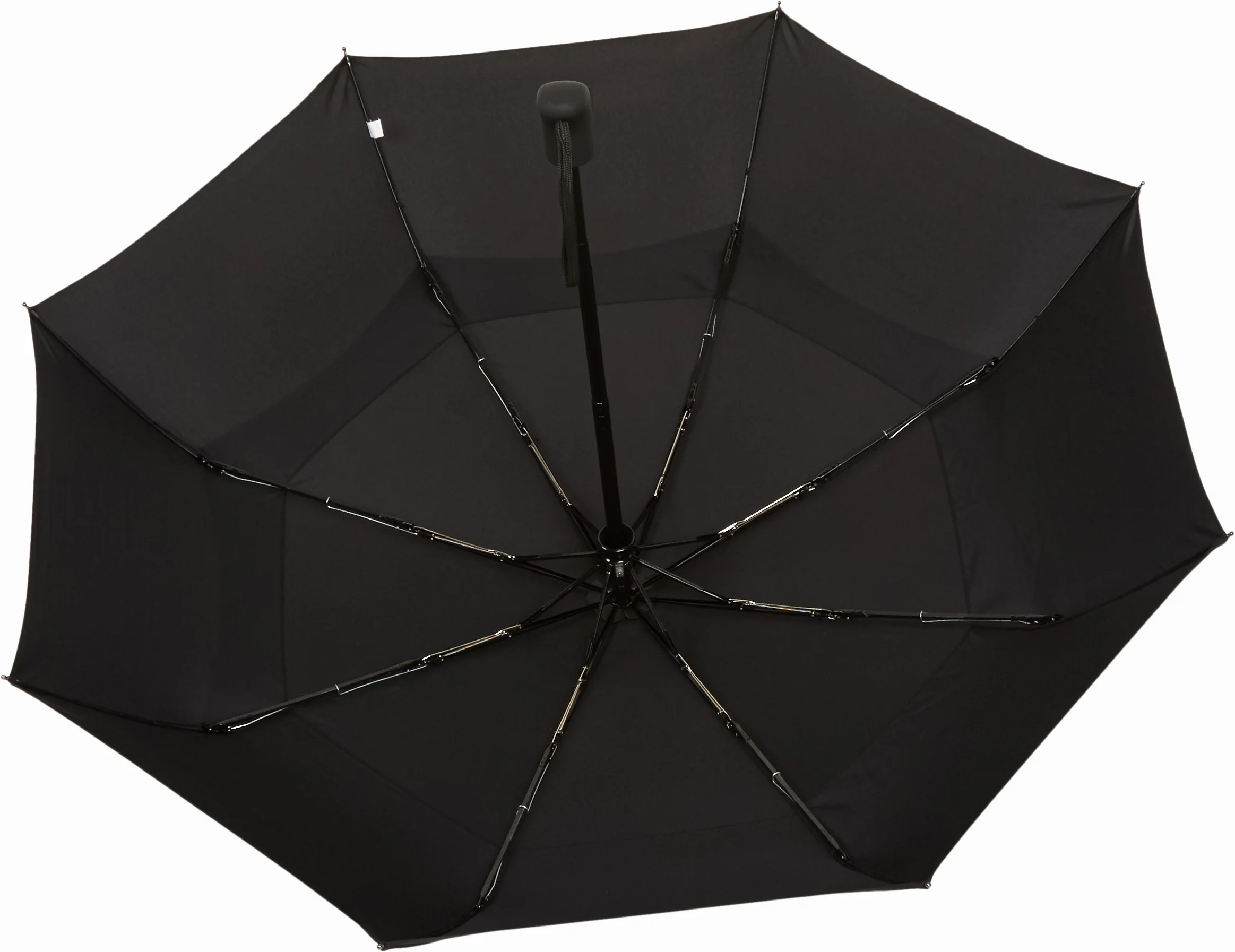 Amazon Basics Parasol Podróżny Automatyczny Kompaktowy Wiatroszczelny Ośmiokątny Czarny Uniwersalny Rozmiar