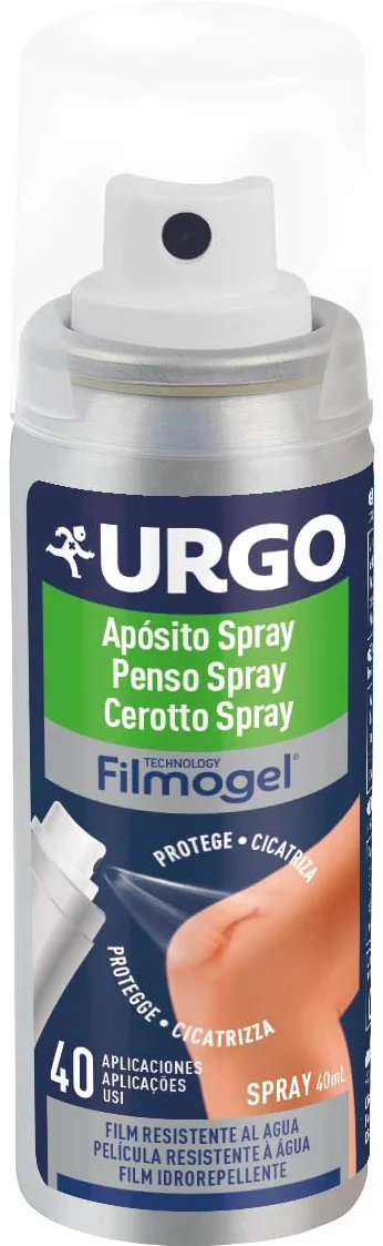 Urgo - Opatrunek w sprayu Filmogel® - Niewidoczny, gojący się rany, wodoodporny - Spray 40 ml, 40 zastosowań