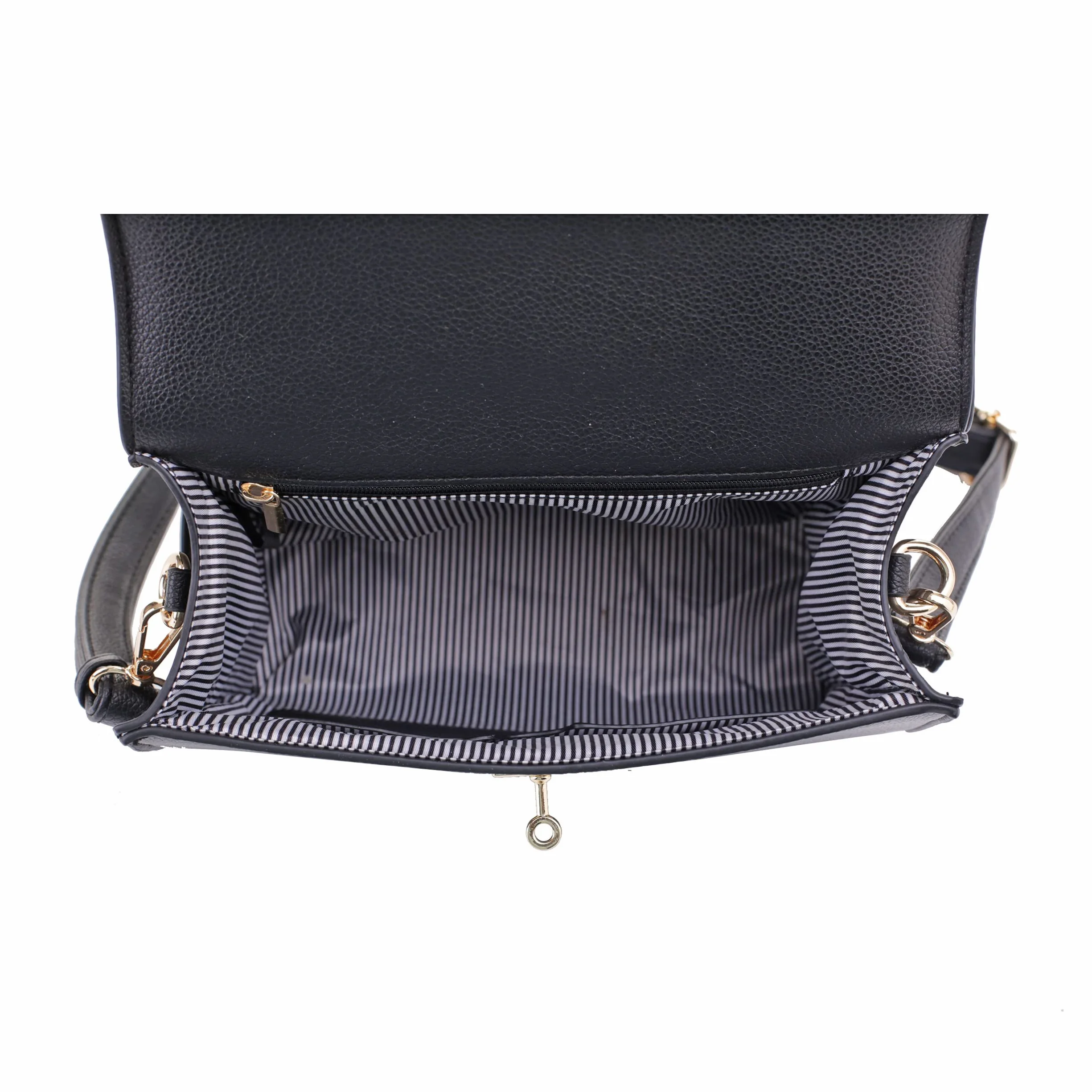 EVVE Damska tornister z górnym uchwytem z odpinanym paskiem mała kamykowa skórzana modna torba crossbody