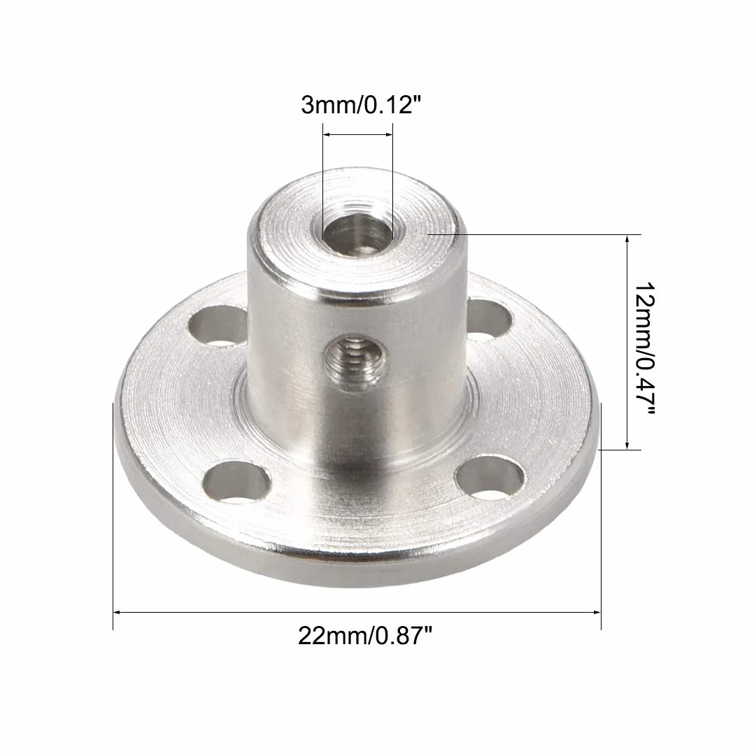 sourcing map 2 sztuki łącznik kołnierzowy prowadnica silnika łącznik wału przyłącze silnika 3 mm średnica wewnętrzna H12*D10 sztywny do części DIY