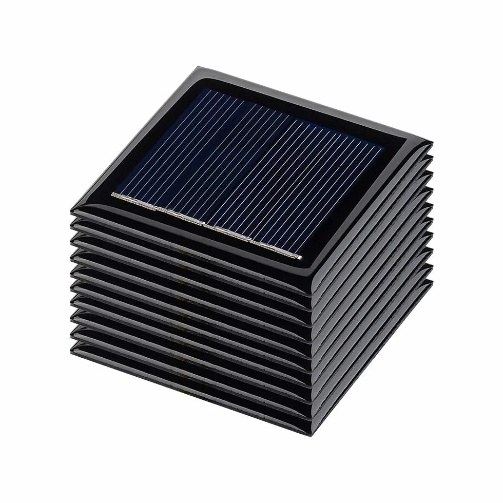 GTIWUNG 10 sztuk mini monokrystalicznych ogniw solarnych, 2 V, 50 x 50 mm, zestaw modułów solarnych, mikro paneli słonecznych, mini przenośne ogniwa słoneczne do energii słonecznej, majsterkowania