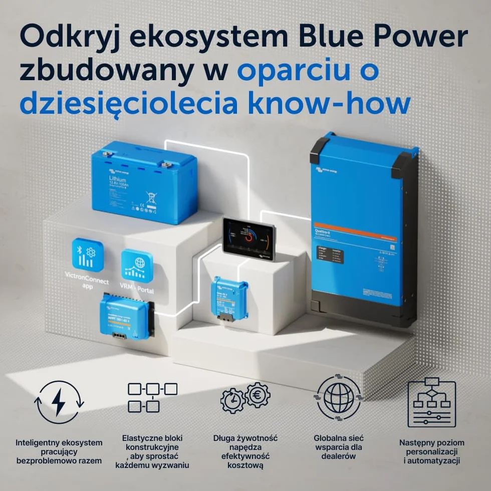 Victron Energy SmartSolar MPPT 100V 50 amp 12/24-Volt Kontroler Ładowania Słonecznego (Bluetooth)