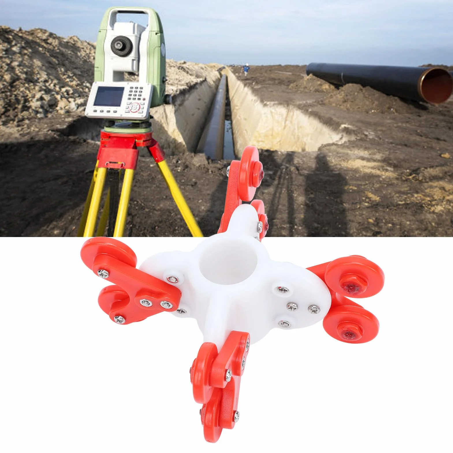 Kółka Prowadzące do Kamery Inspekcyjnej, 23 mm, do Rur ≥125 mm, z Materiału ABS