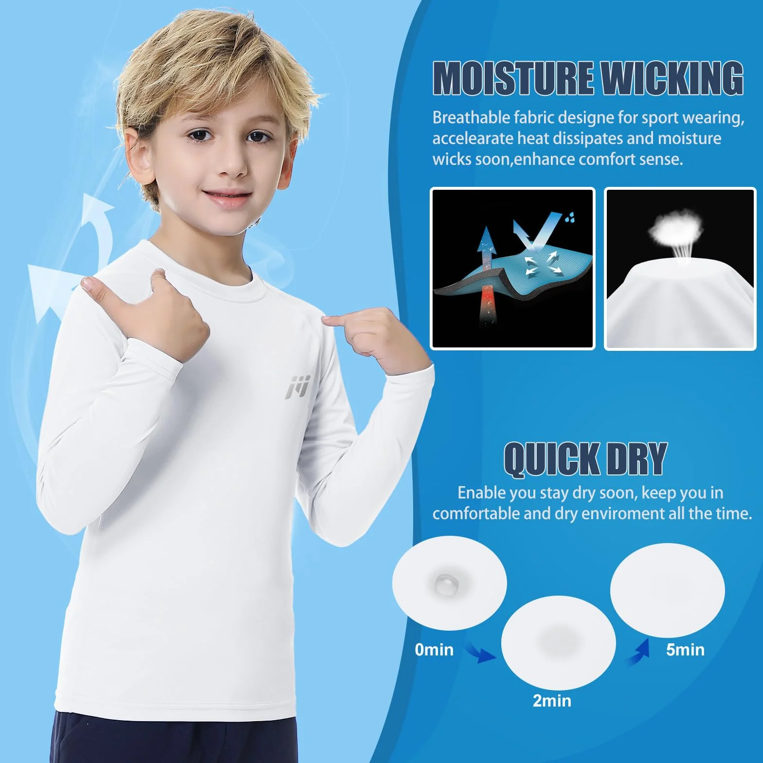MEETWEE Rash Guard Shirt Boy's Boys Rash Guard