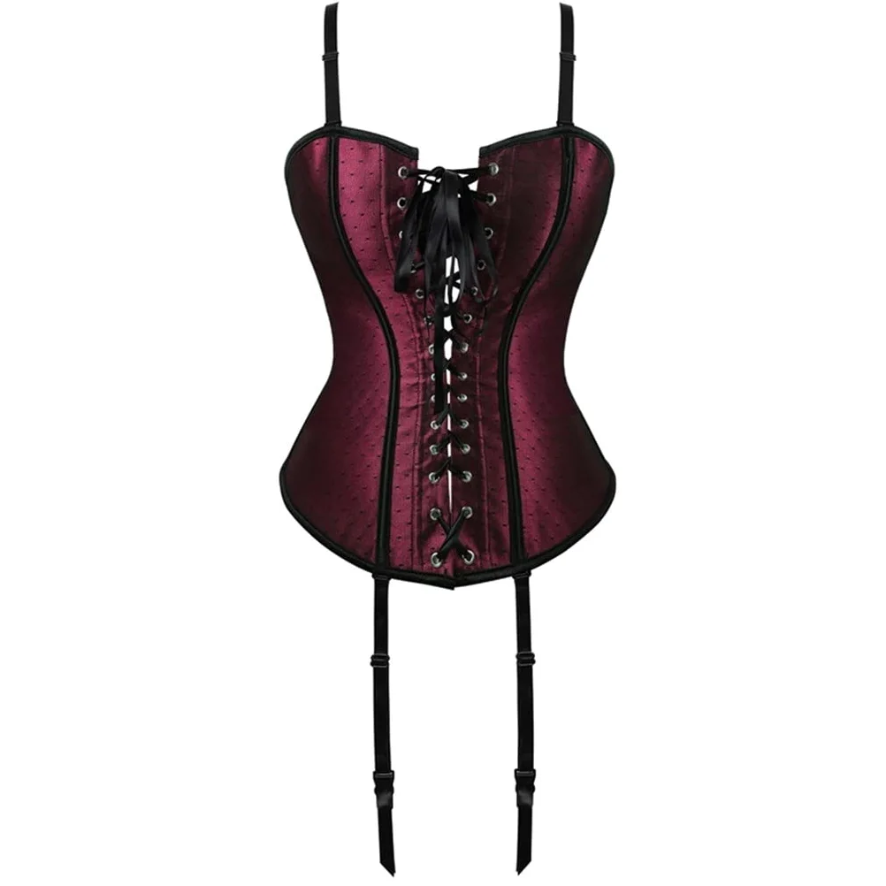 Panie Four Seasons Lace Polka Dot Brzuch Shapewear Pas do pończoch Podtrzymujący piersi Sexy Sling