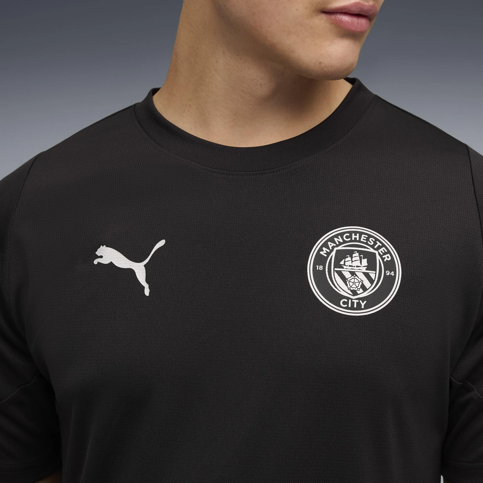 PUMA Manchester City FC Męskie strój treningowy 25/26, Czarny (Black x Silver), M