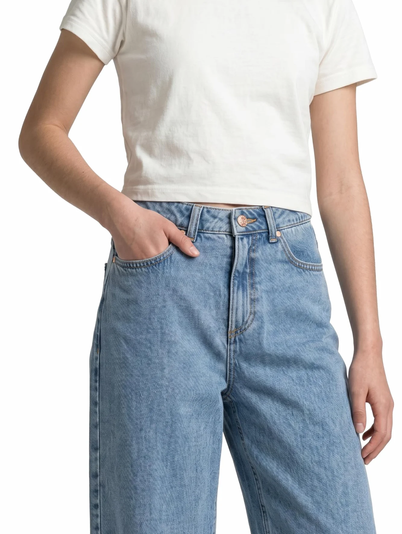 TOM TAILOR 1041068 - Dżinsy dziecięce Wide Leg Fit Dziewczynki