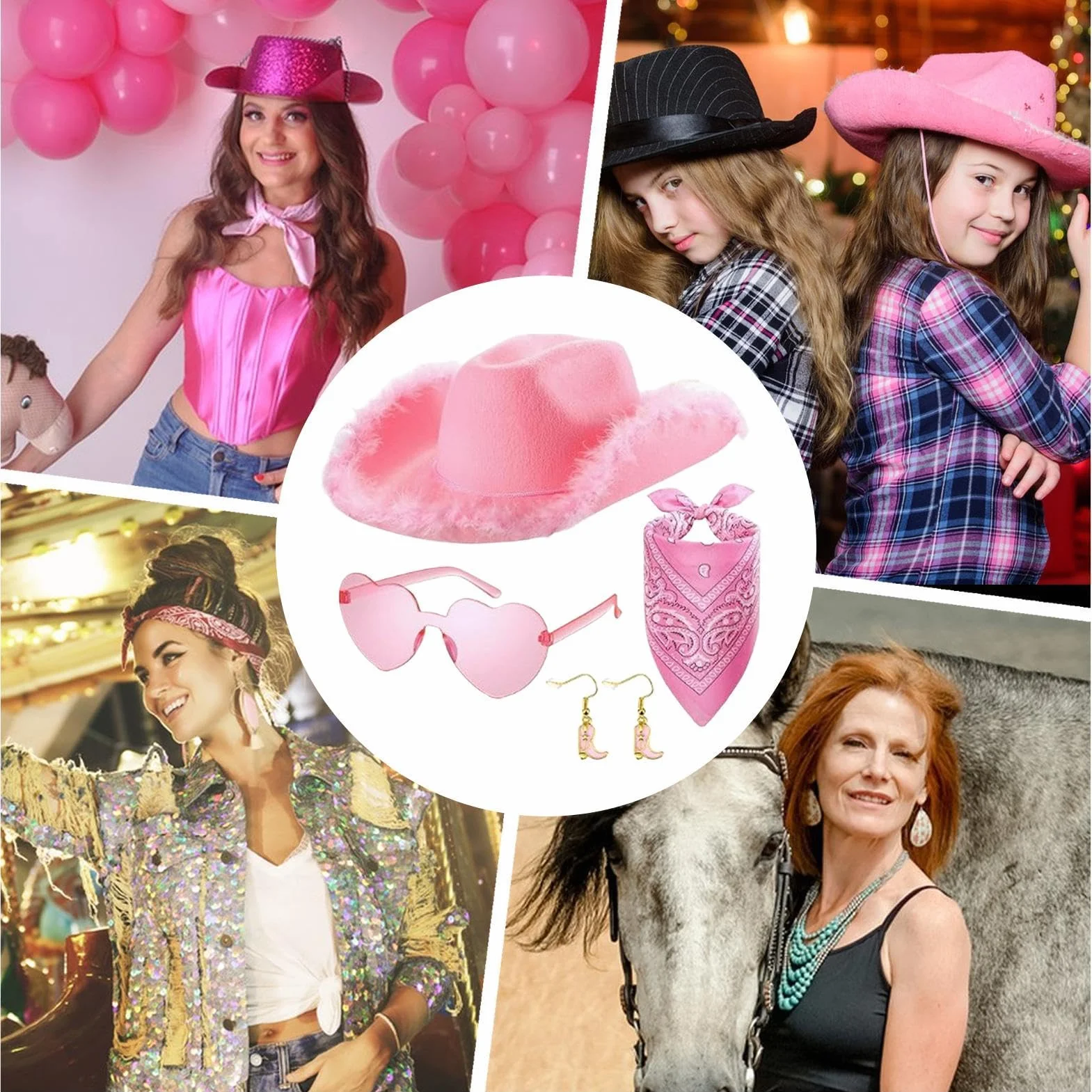 Pink Costume Cowboy Hat, 4X Cowboy Pink Hat, Costume Cowboy Hat For Women, Cowgirl Hat For Women, Role Play Cowboy Hat, Pink Cowgirl Hat, Women’s Cowboy Hat For Festivals, Country Concert Cowboy Hat,