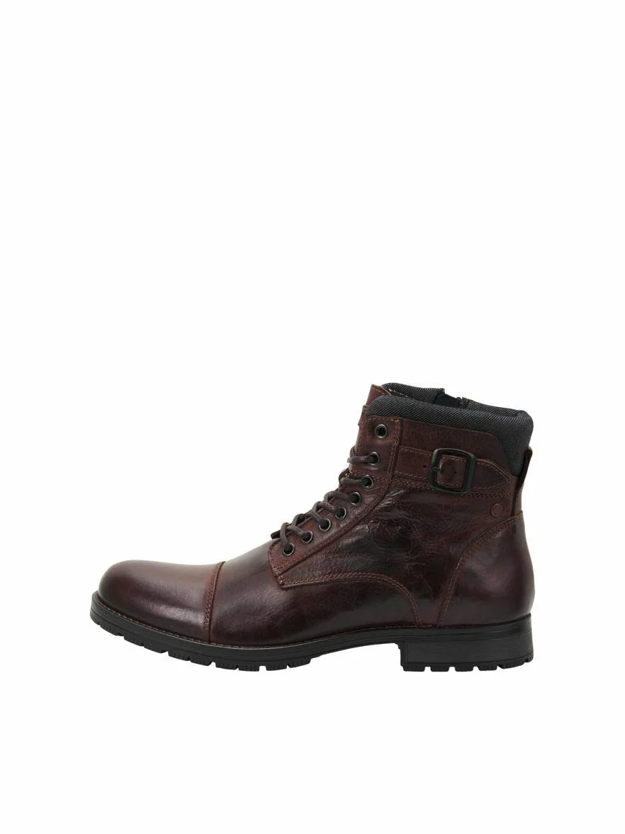 JACK & JONES JFWALBANY LEATHER ANTHRACITE STS - Chukka Boots Mężczyźni