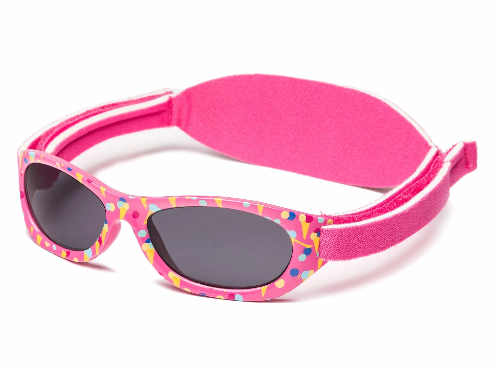 Kiddus Okulary Baby dla noworodków i niemowląt, dziewczynek i chłopców 0 m-ca – 2 lata. Filtr UV400, 100% ochrona przed promieniowaniem UV. Miękka, regulowana opaska. Wygodne i bezpieczne.