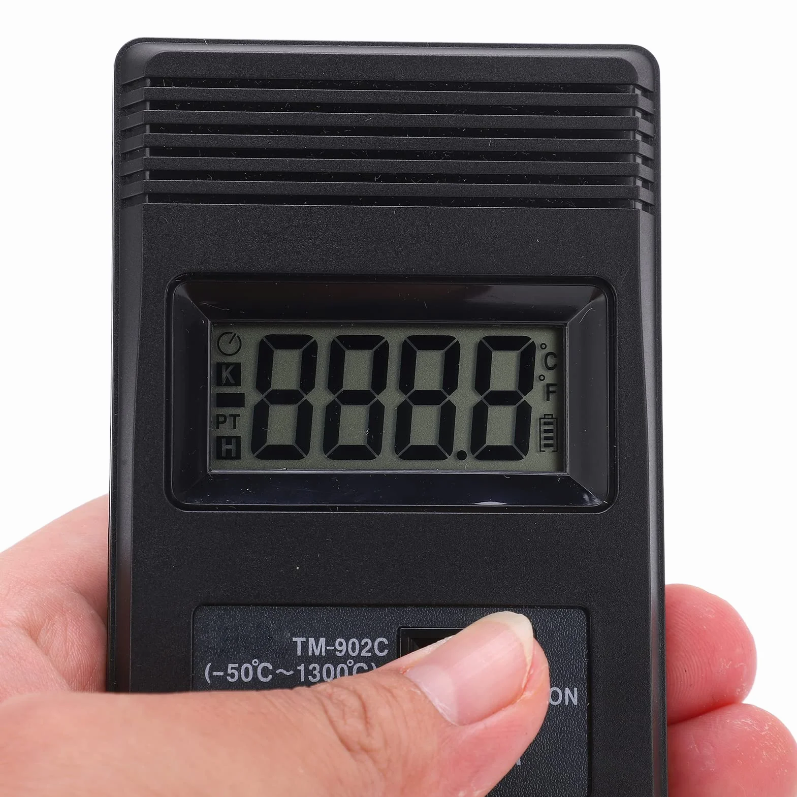 Cyfrowy Termometr z termoparą Typu K z sondą Temperatury, Wyświetlaczem LCD Klasy Przemysłowej, do Pomiaru Gazu i Cieczy