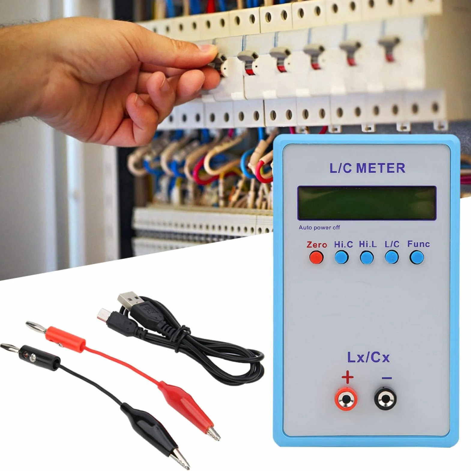 Tester LCR, LC Resonance ekran LCD L/C, ręczny wielofunkcyjny multimetr indukcyjny, LC-200A do badań naukowych technicznych