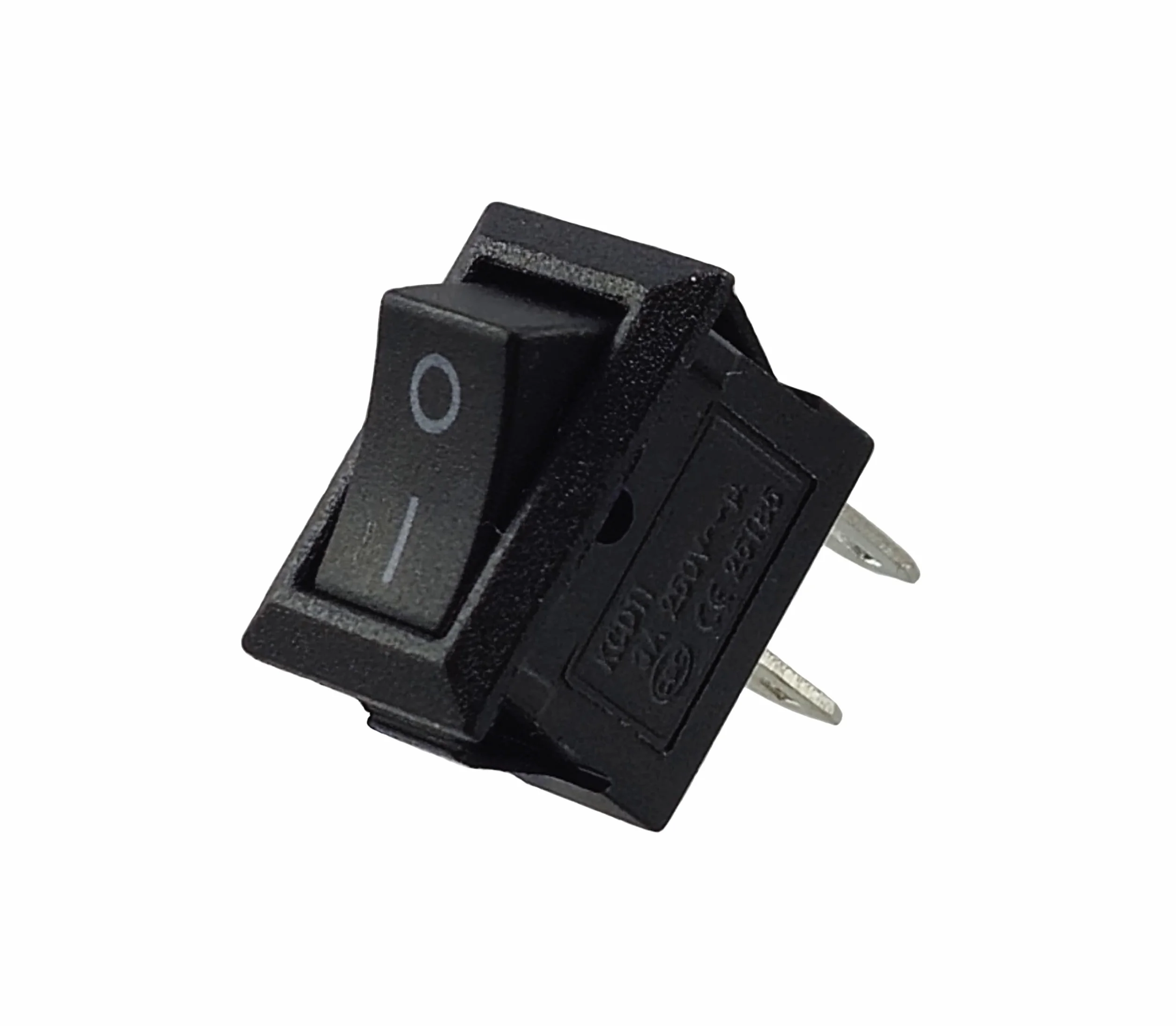 Mini przełącznik kołyskowy, wbudowany przełącznik kołyskowy, przełącznik dźwigienkowy, 250 V 3 A AC/DC, czarny, prostokątny, 9 x 13 mm, 2-biegunowy wł./wył