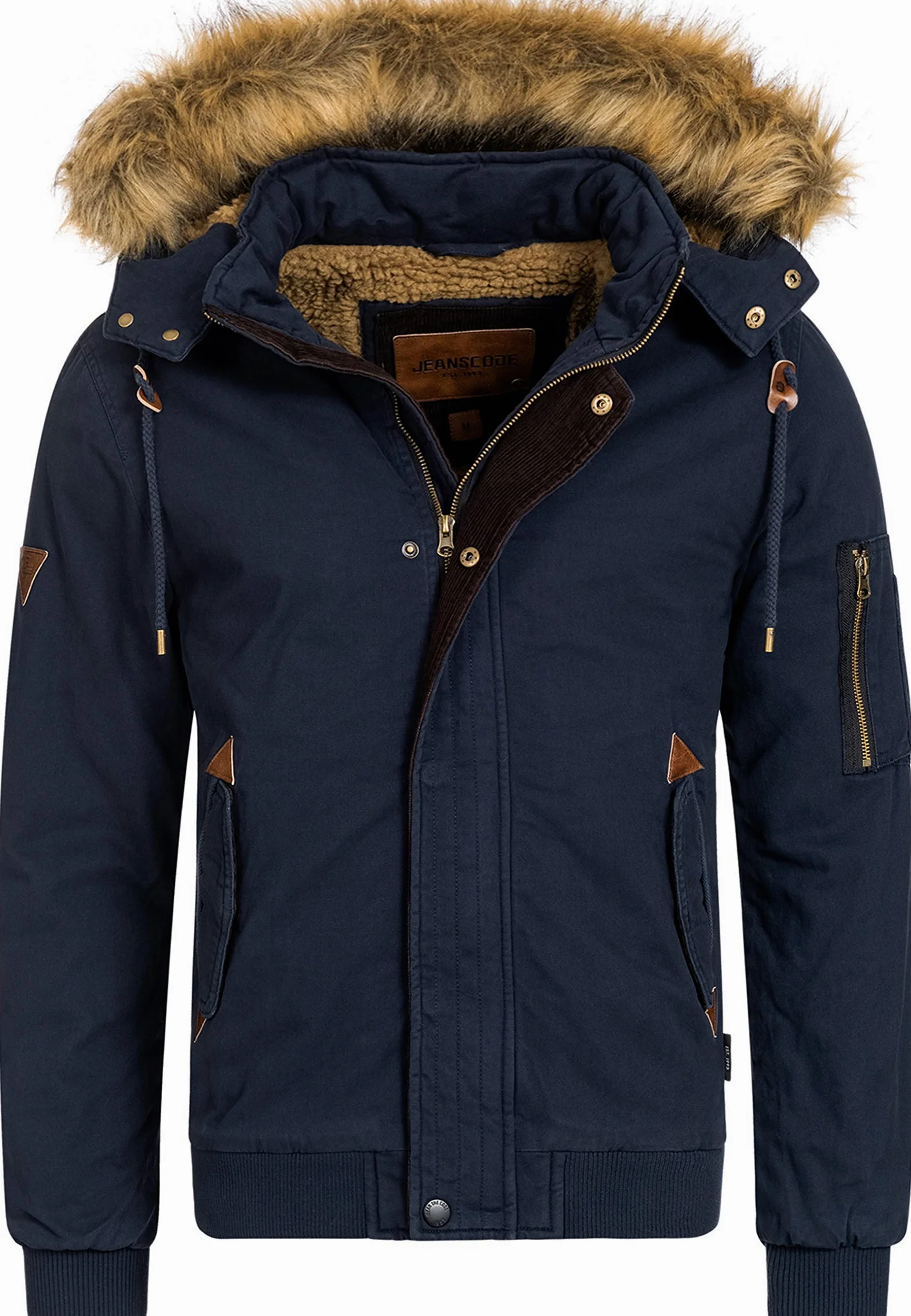 Indicode Pennington męska kurtka zimowa z bawełny | parka zimowa męska parka parka, grantowy, L