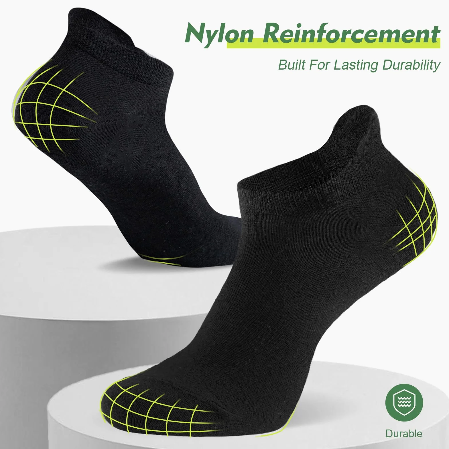 SockWaddles 10 Par Skarpetek Sneaker Męskie Damskie, Antypotne Krótkie Skarpetki, Bawełniane Skarpety Sportowe, Oddychające Skarpety do Biegania Unisex Czarne Białe Szare
