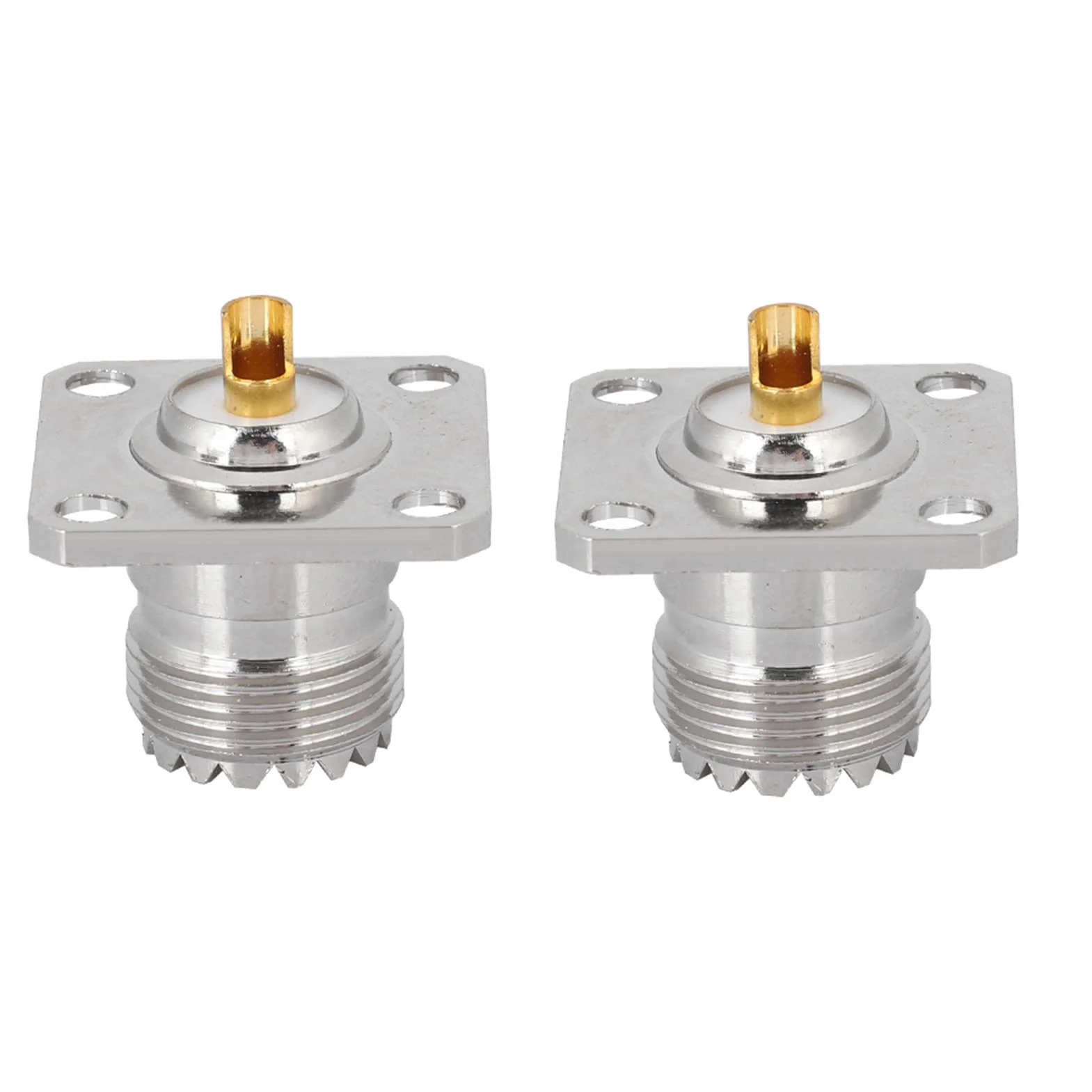 Topiky 2 sztuki gniazdo UHF SO239 Jack 4 gniazdo gniazdo panel Chassis Mount RF adapter koncentryczny złącze koncentryczne